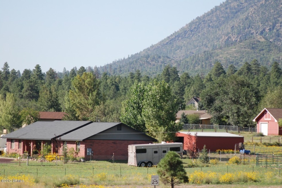 View of house from hill