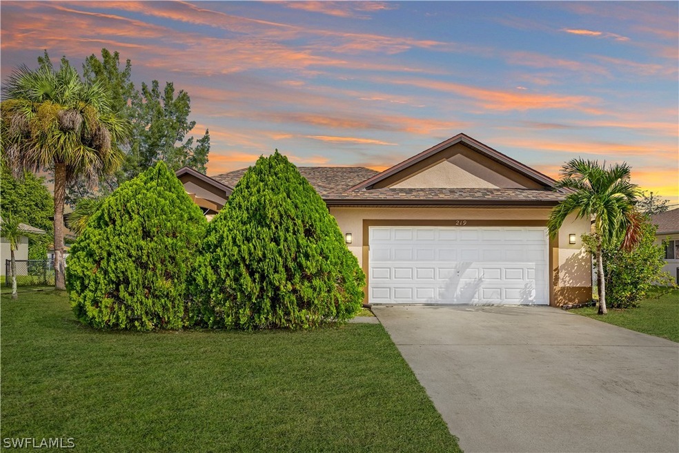 Front exterior at dusk