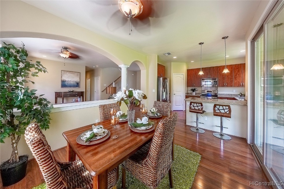 View from the Dining Room into the Kitchen and Liv