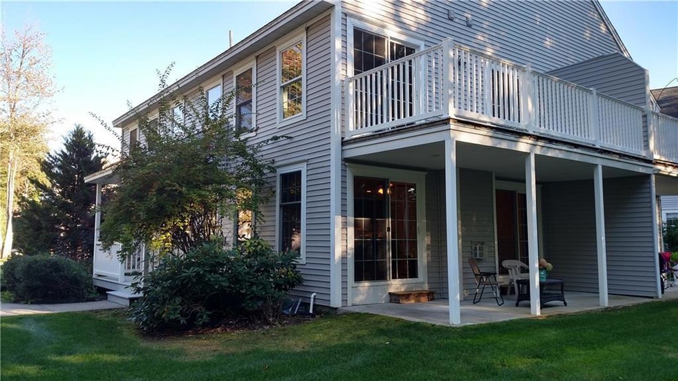 Deck off master, side and patio on back.