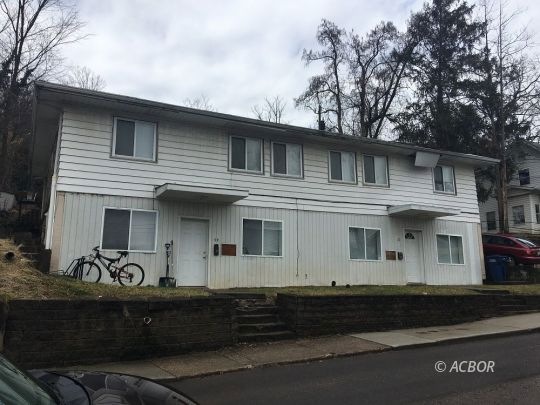 Front of apartment building