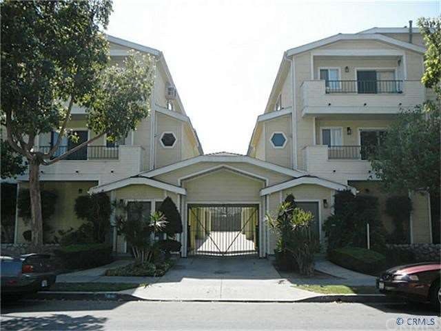 Building front with gated entrance