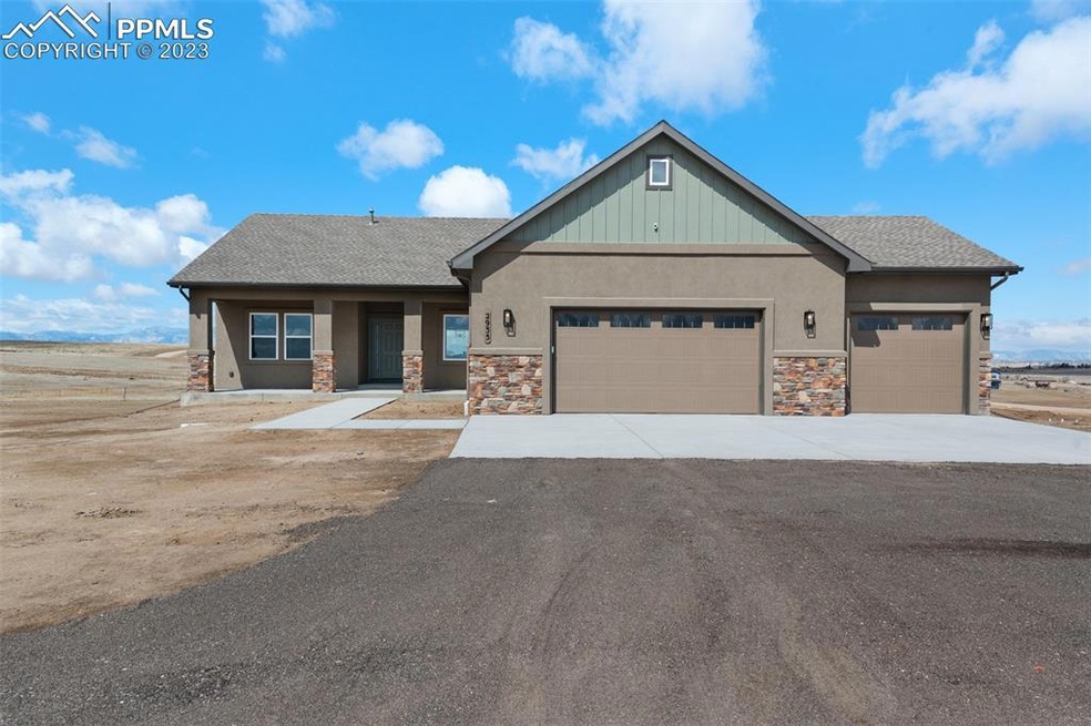 Front Elevation, Stucco & Rock
