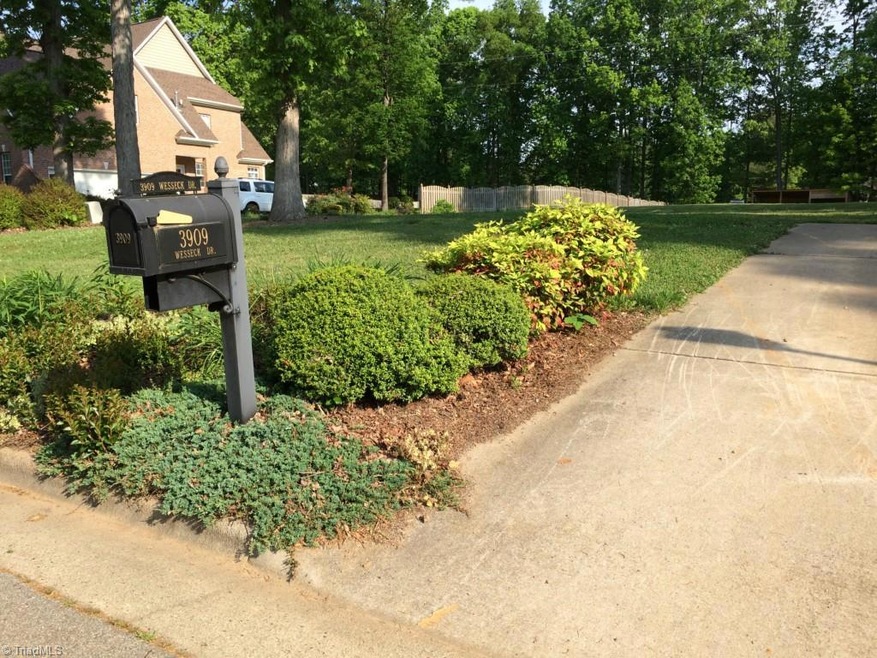 Partial Driveway and Mailbox at front of lot