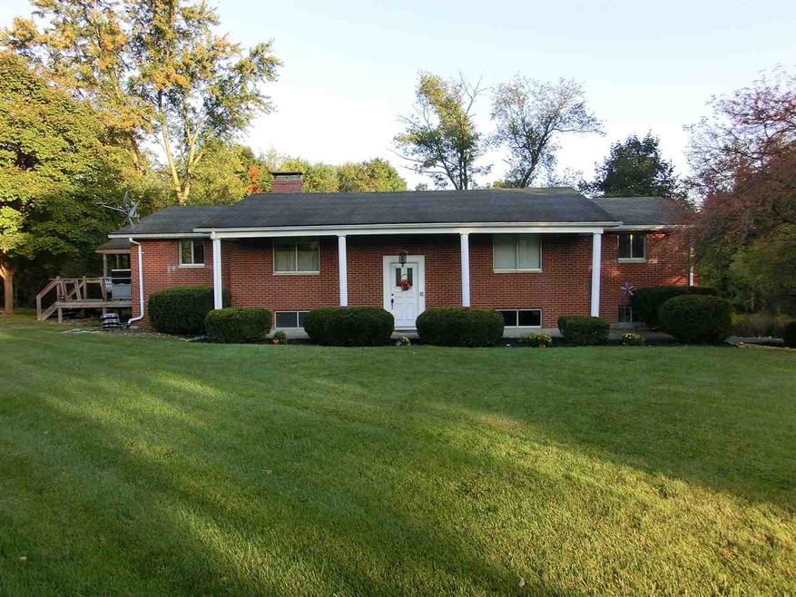 All brick ranch on a finished walkout basement