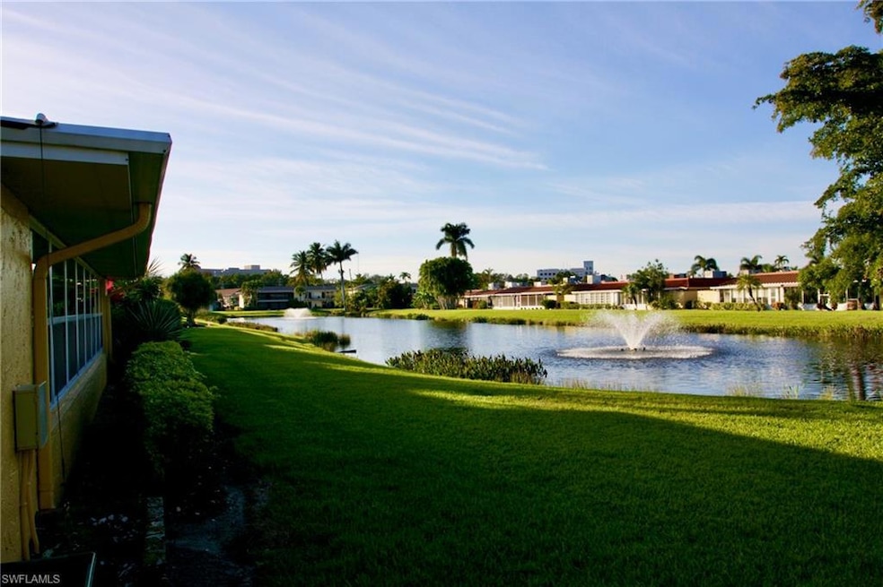 View of lake and landscaped area from lanai
