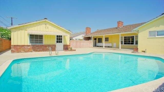Pool and pool house view