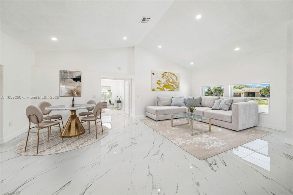 Living and dining room stage