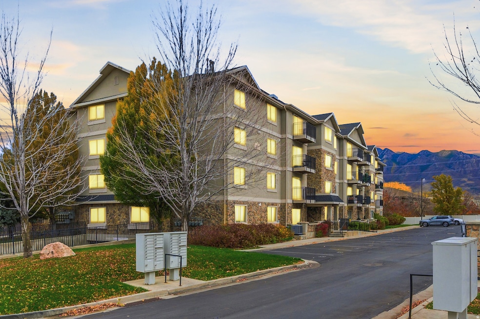 View of building exterior with a mountain view