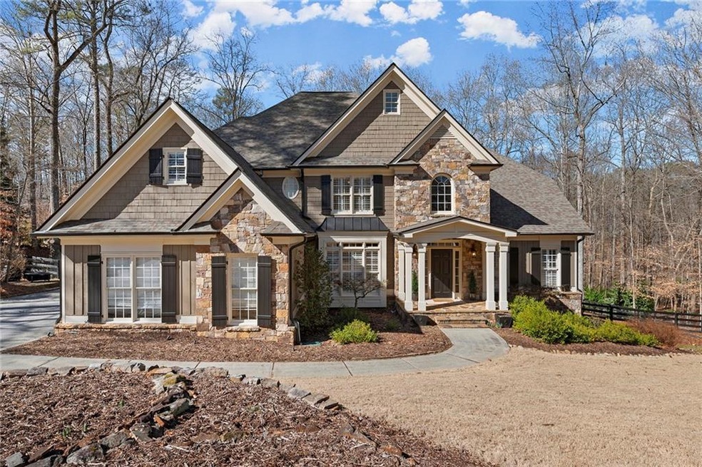 Front Exterior with stone and shingle accents