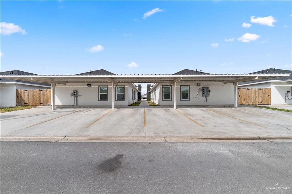 View of front of home with covered parking