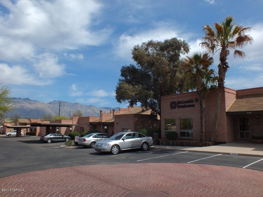 Community clubhouse in foreground