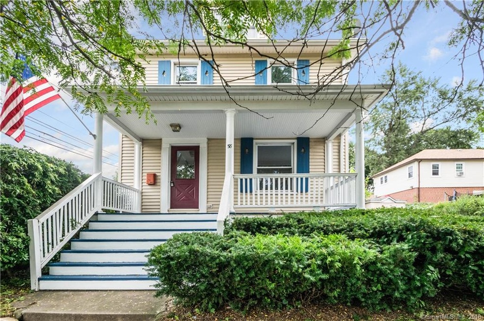 Front view of house showing porch.