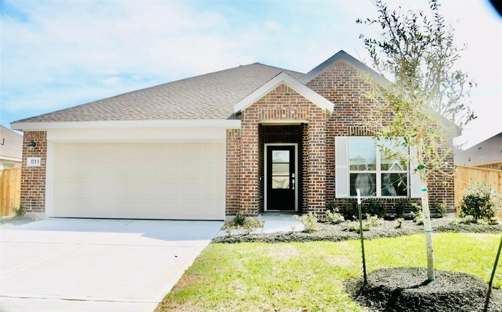 This charming brick home features a modern design