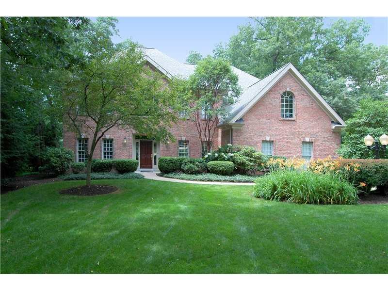 Exterior Front. Beautifully landscaped, set back f