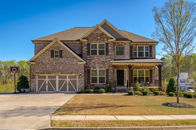 Captivating front entry w/porch