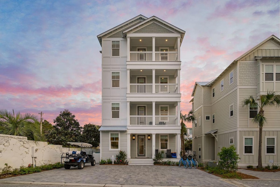 Front elevation; corner lot