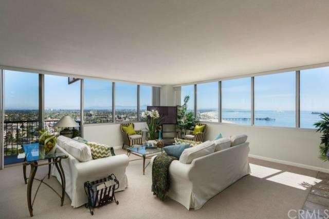 Living Room with views to Newport Beach.