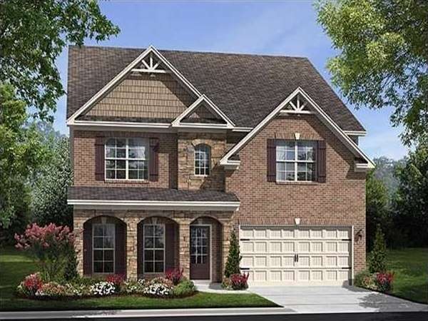 Exterior Front. STACK STONE TRIPLE ARCH FRONT PORC