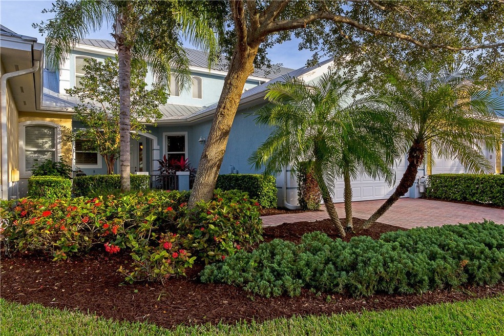 House in Blue. Secluded and covered entrance.