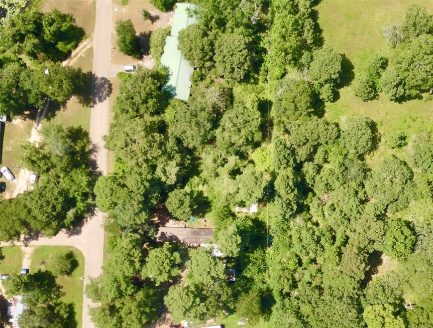 Lot 35, Overhead of wooded property.