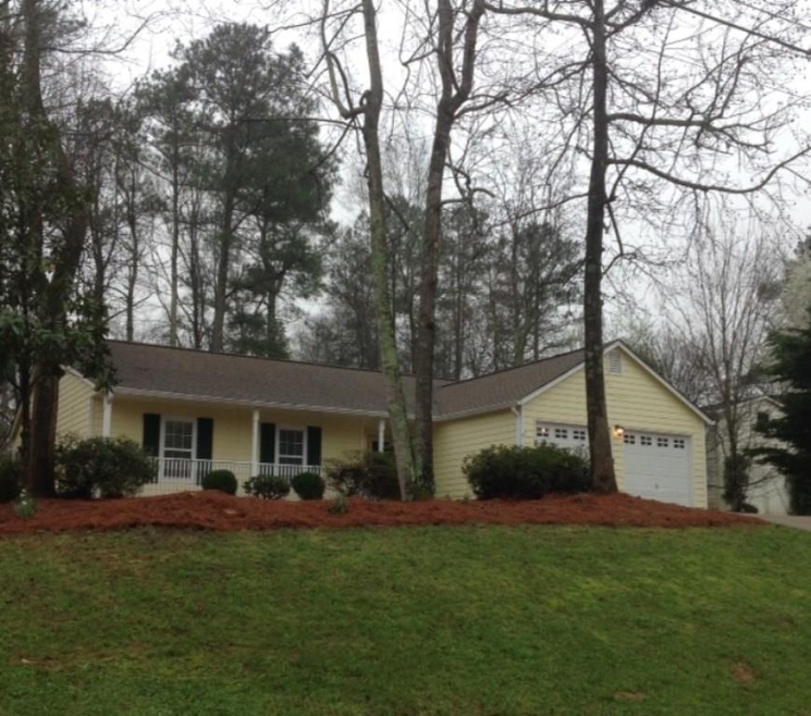 Large Corner Lot with beautiful Trees.