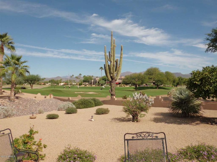 View of golf course & mountains