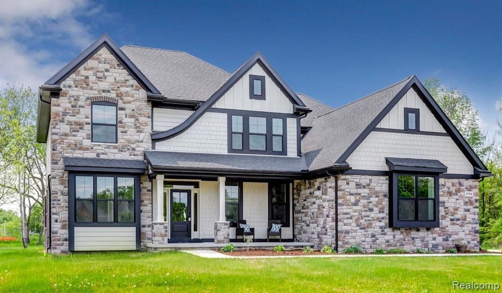 Brick & Stone 2 Story Contemporary Colonial