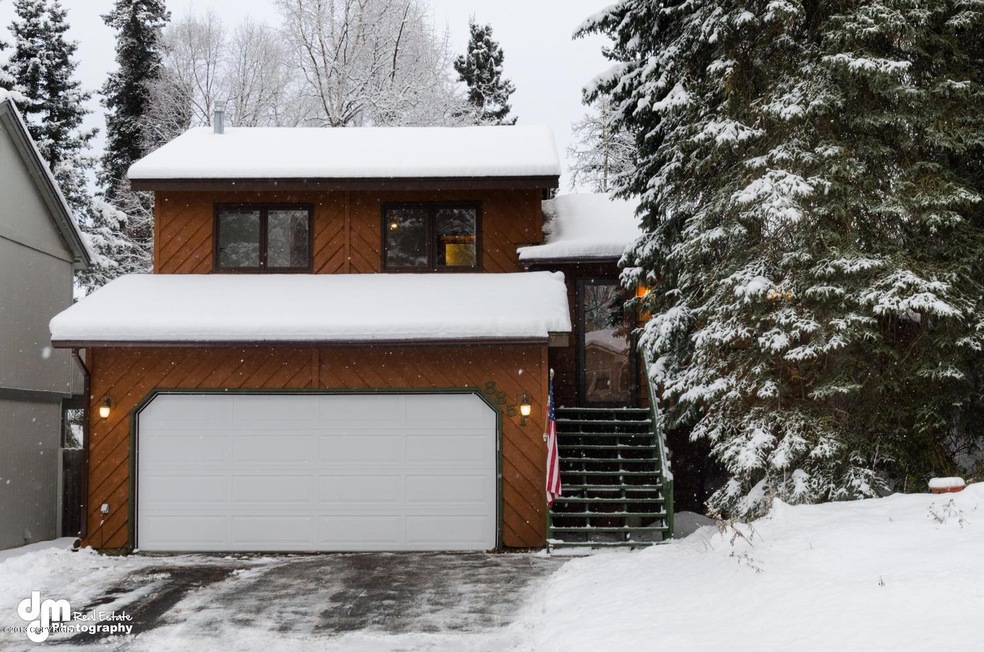 Front boasting new garage door