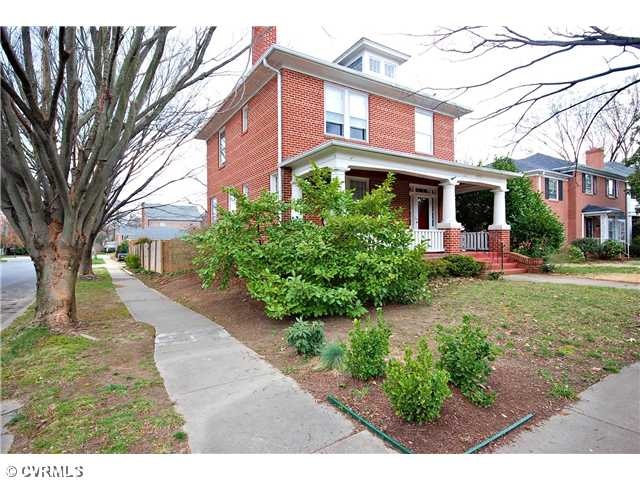 Exterior Front - Brick Colonial with Front Porch &