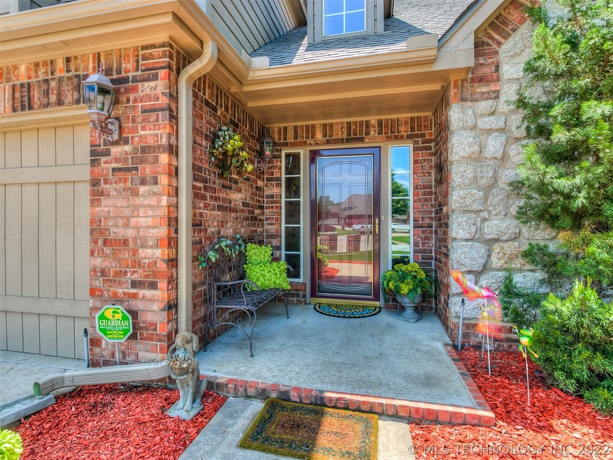 Inviting Brick and Stone Entry way