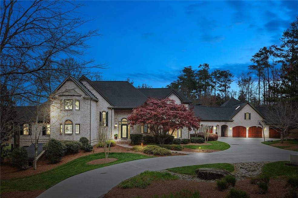 Twilight view of this amazing private home with si