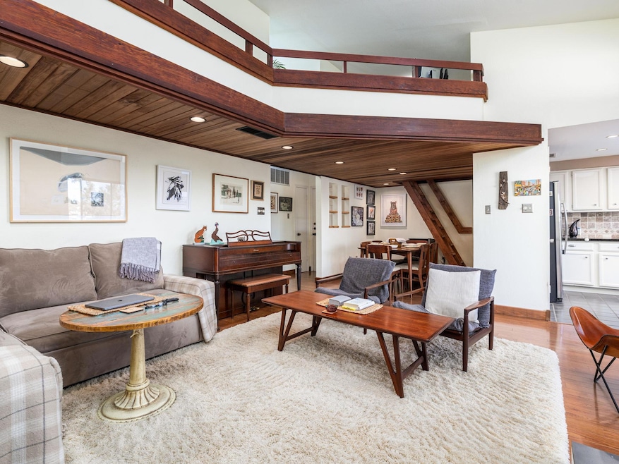 Living area featuring recessed lighting, visible 