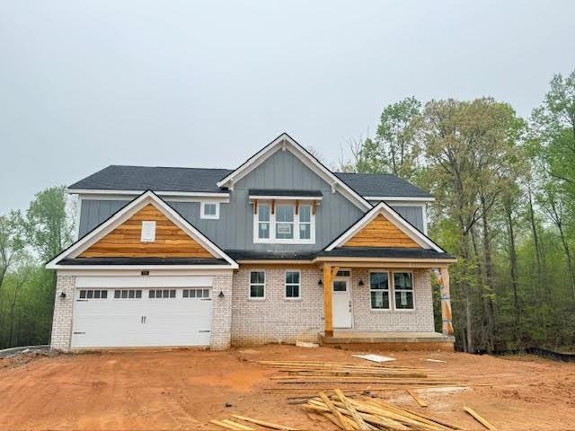 Craftsman-style house with a garage