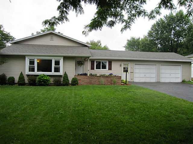Exterior Front Over-sized Two-Car Garage and Wide/
