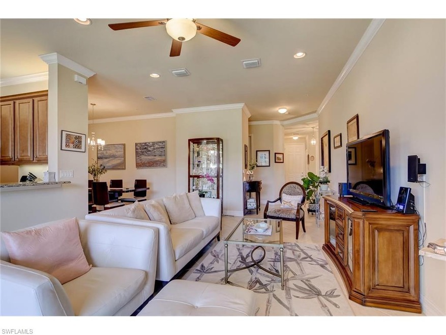 Living Room Looking into Dining Room and Kitchen