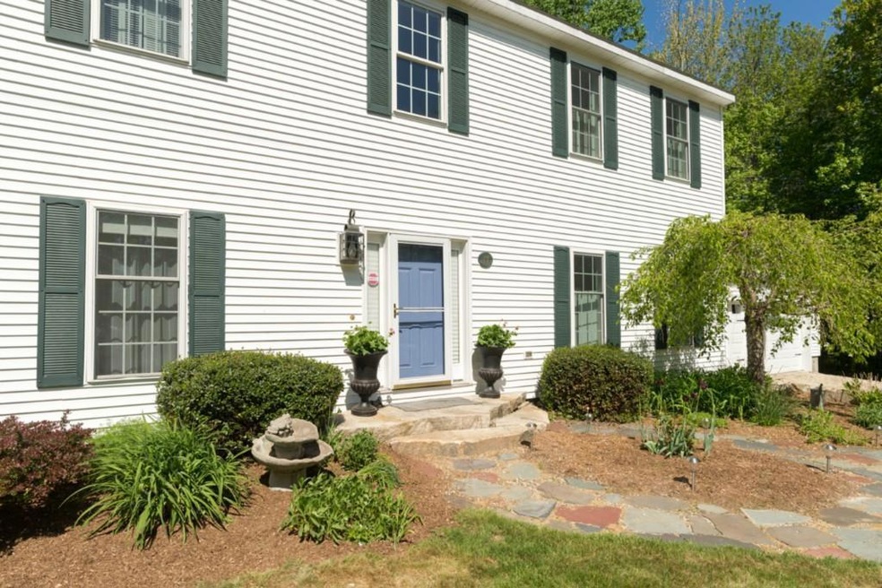 Lovely stone/granite entry to home.