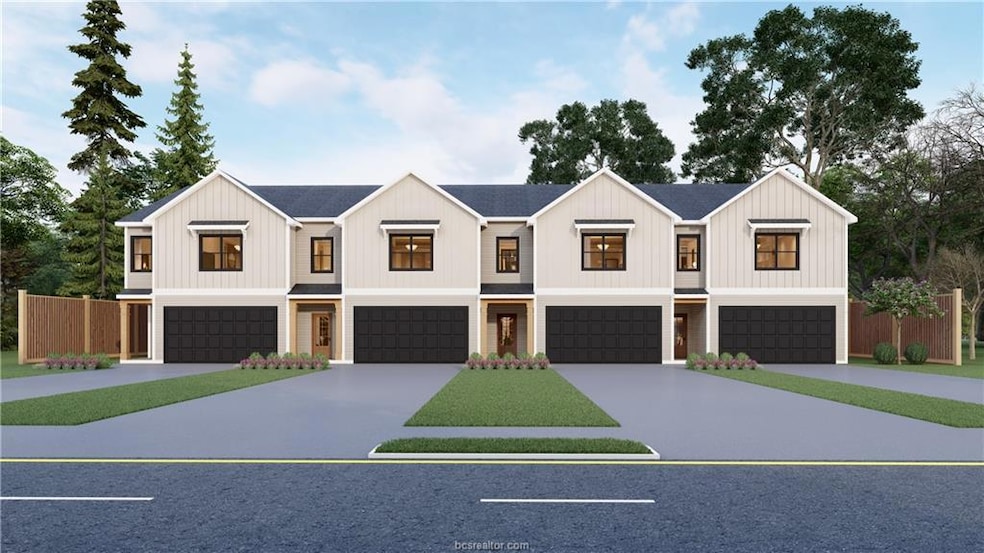Modern inspired farmhouse with fence, board and ba