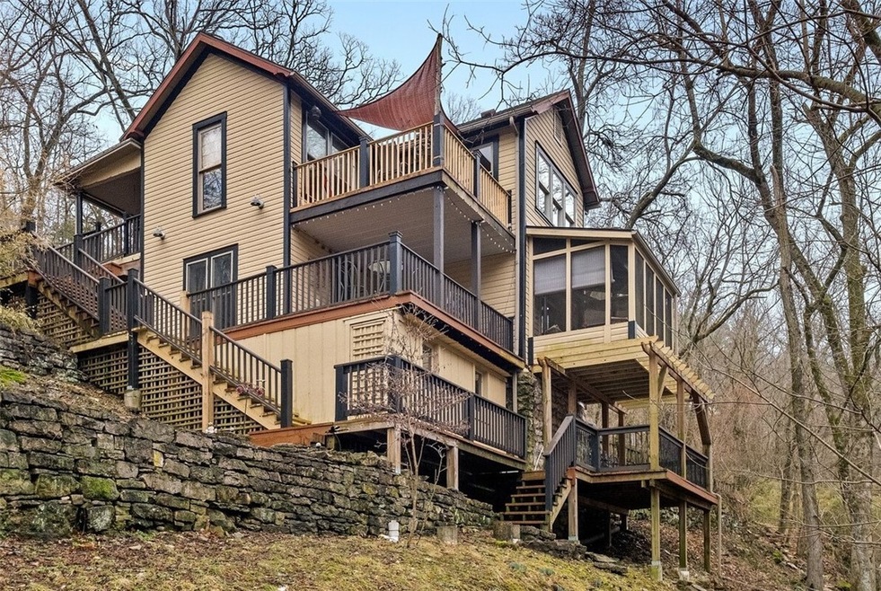 Side view showing levels