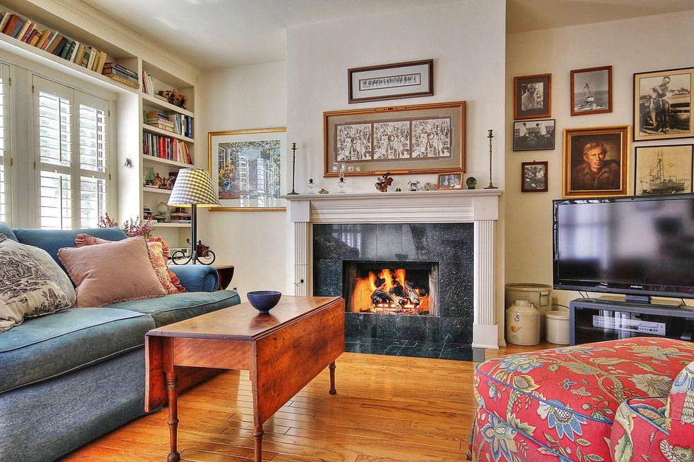 Inviting Living Room with Fireplace