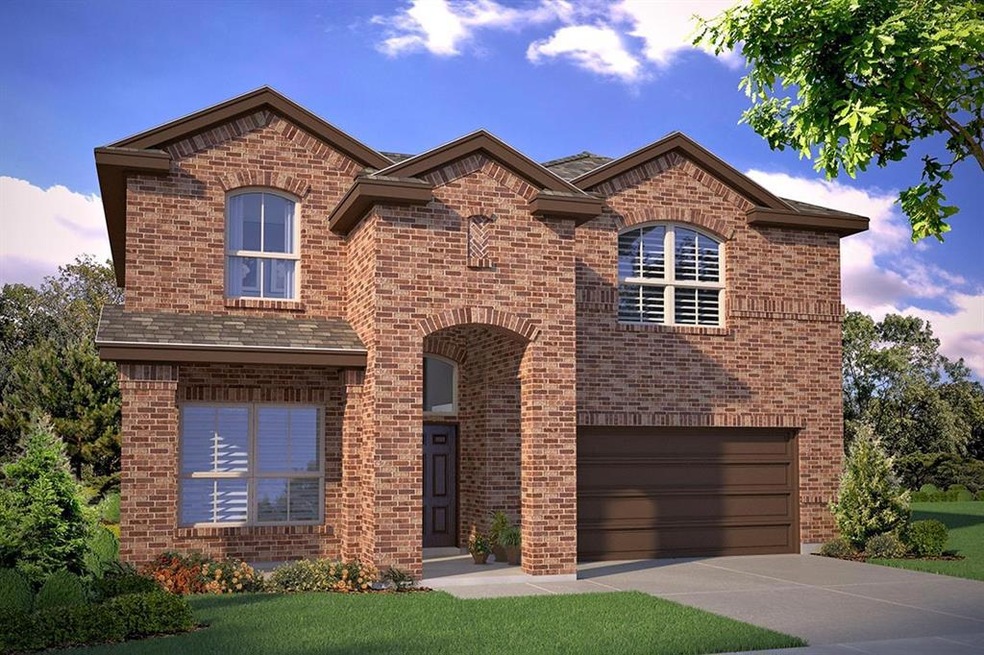 D.R. Horton's Redrock Floorplan. All photos shown here may not depict the specified home & features included are for illustration purposes only.