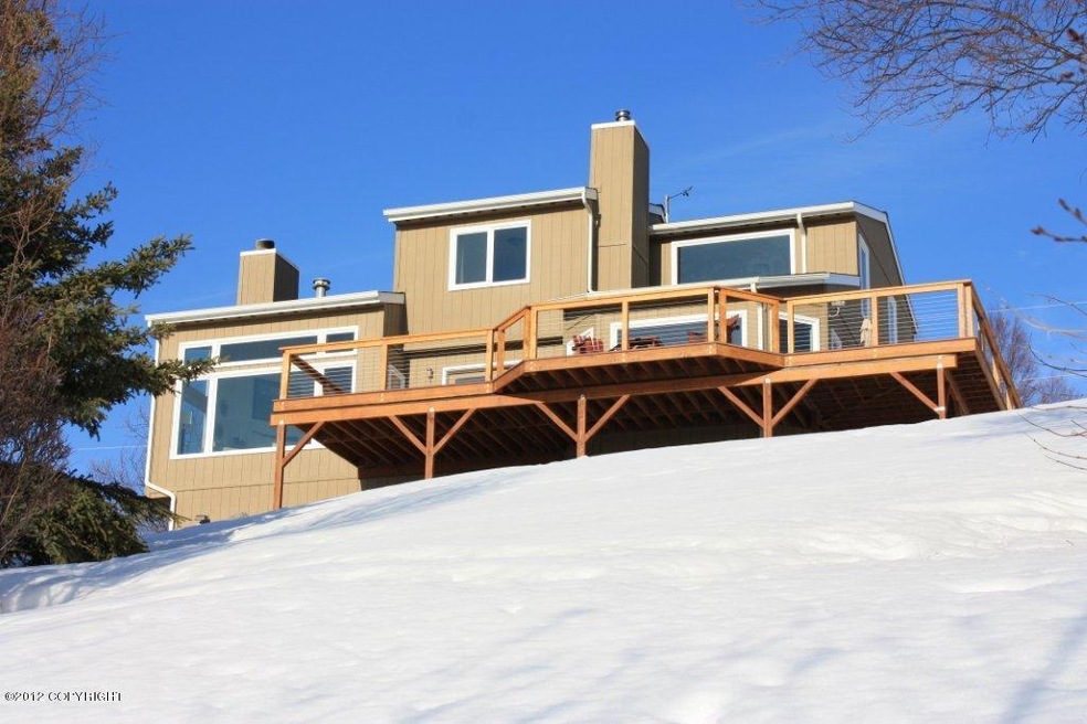 Front of house from below