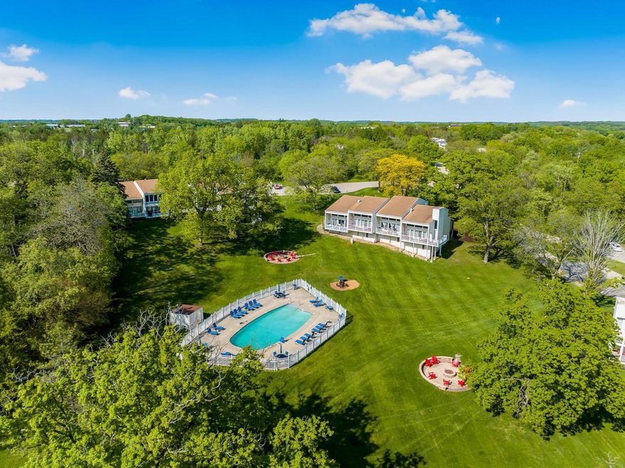 Ariel View of building and pool