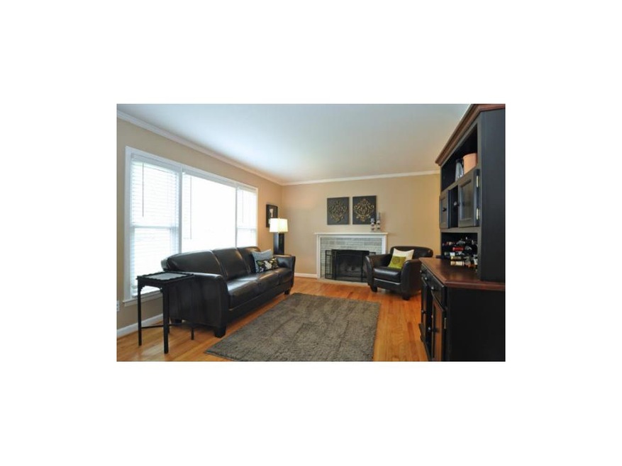 Fabulous living room features fireplace