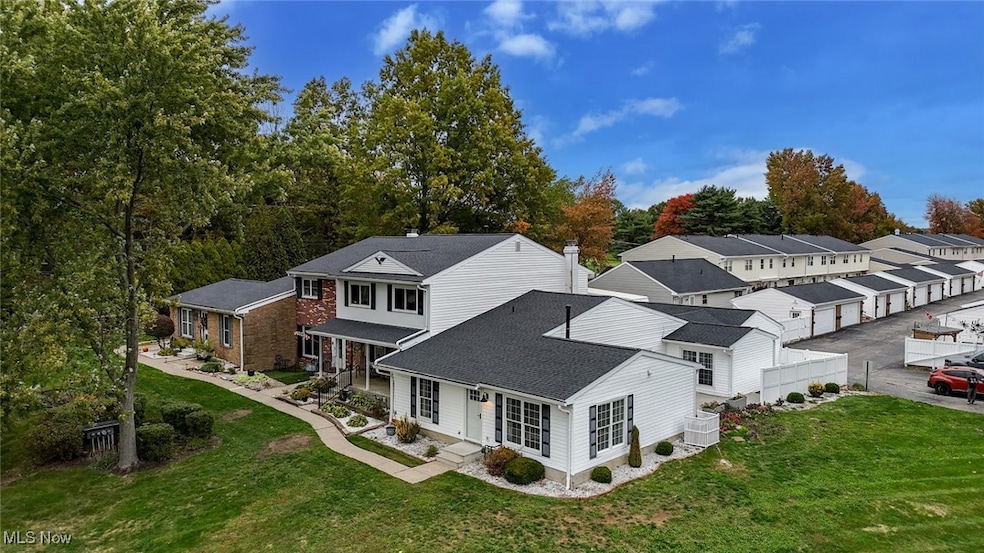 Aerial perspective of suburban area