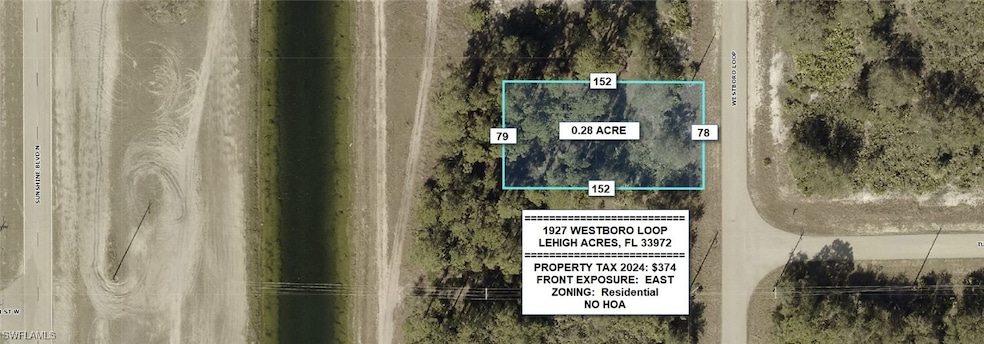 Map / location with property parcel outlined