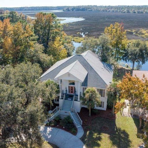 Aerial view of front