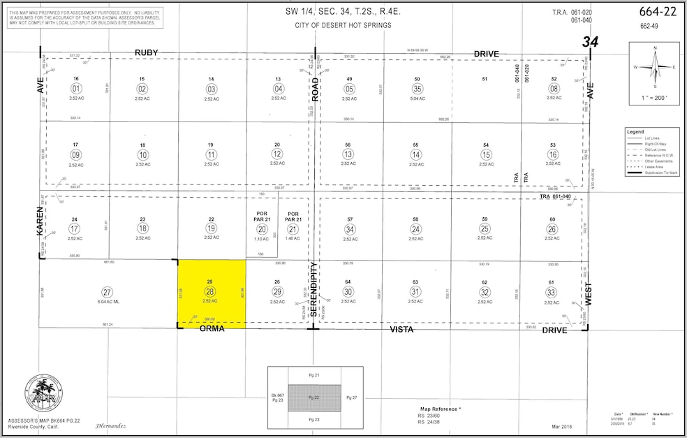 Orma vista lot 28 tax map