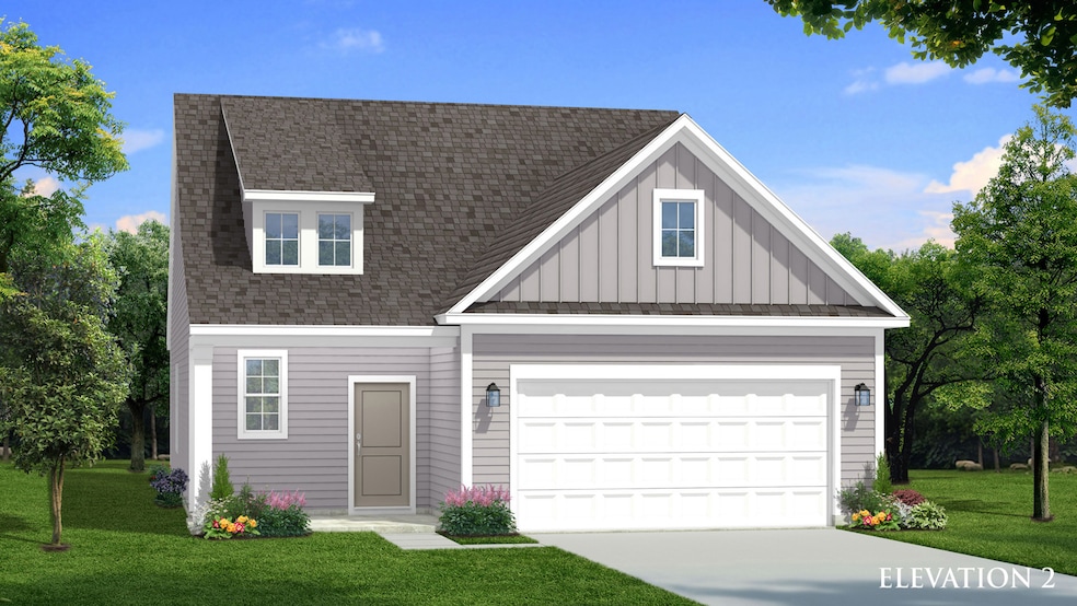 Exterior of Colleton Elevation 2 New Home Design of DRB Homes in Summerville, SC