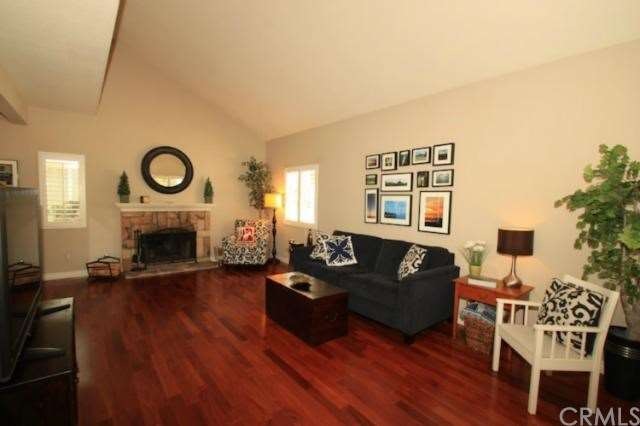 Gorgeous living room with soaring ceilings and ama